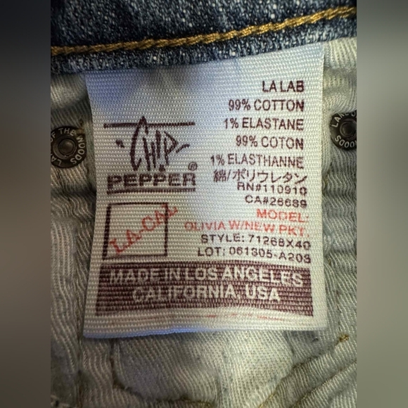 Chip And Pepper Vintage Denim Embroidered Straight Leg Jeans Size 30 - Picture 9 of 10